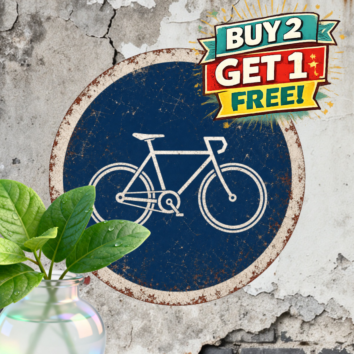 Classic Bicycle Transport Poster Plaque Vintage Cycling Wall Decor Metal Sign