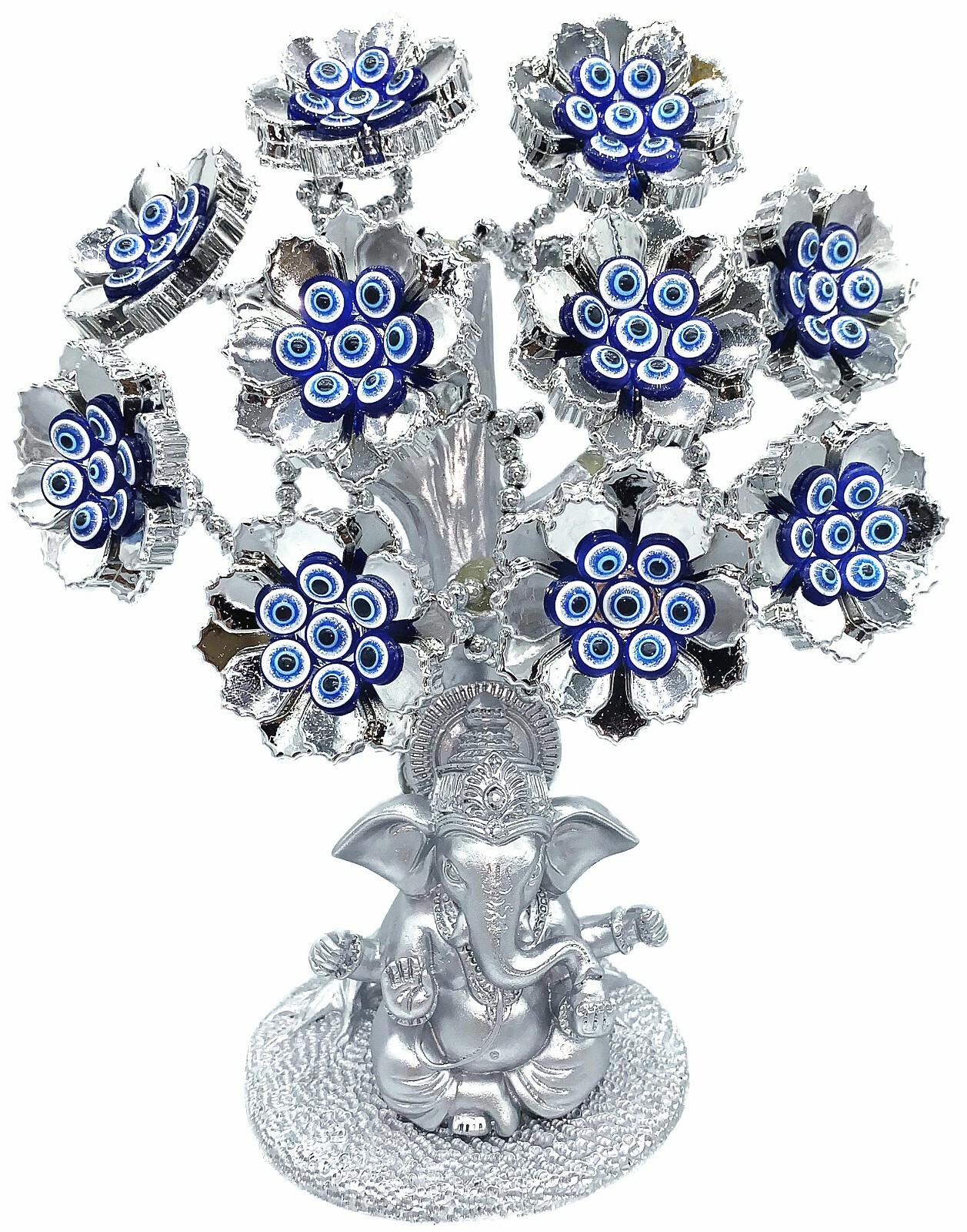Turkish Nazar Blue Evil Eye Tree with Hindu Ganesha God Design Protection Gift12 Turkish Nazar Blue Evil Eye Tree with Hindu Ganesha God Design Protection Gift12