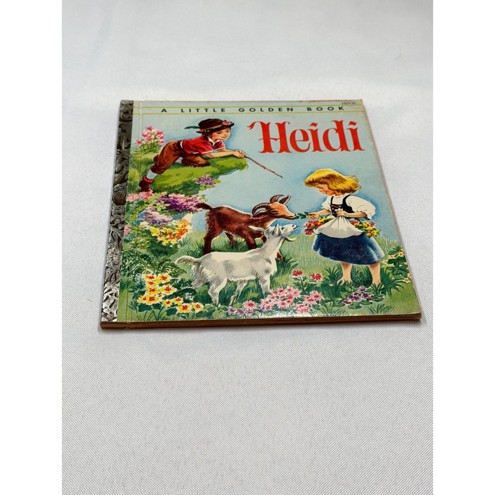 Vintage Little Golden Book Heidi 25¢ Silver Foil Spine 1950s 1960s Hardcover Vintage Little Golden Book Heidi 25¢ Silver Foil Spine 1950s 1960s Hardcover