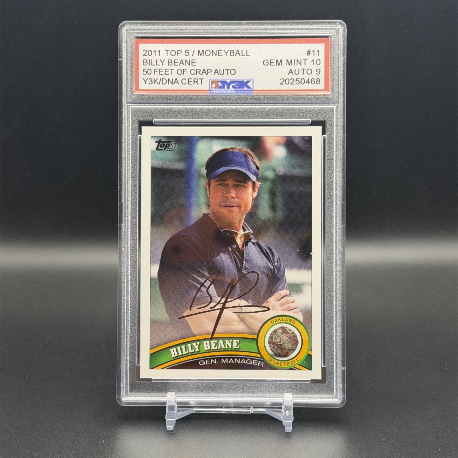 2011 Top5 » Billy Beane / Brad Pitt » Moneyball » Custom Slabbed Tribute Card 2011 Top5 » Billy Beane / Brad Pitt » Moneyball » Custom Slabbed Tribute Card