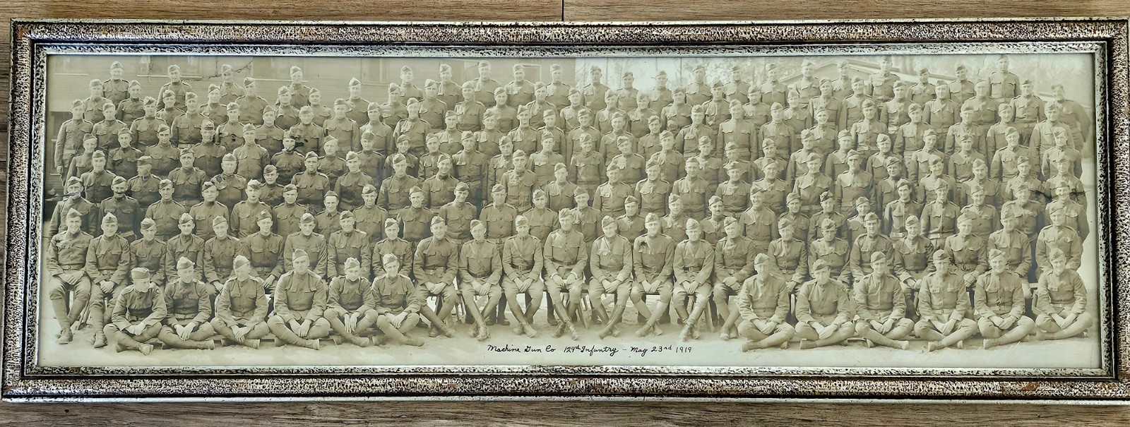 WWI YD Long Photograph Machine Gun Company 129th Infantry Regiment May 23, 1919 WWI YD Long Photograph Machine Gun Company 129th Infantry Regiment May 23, 1919