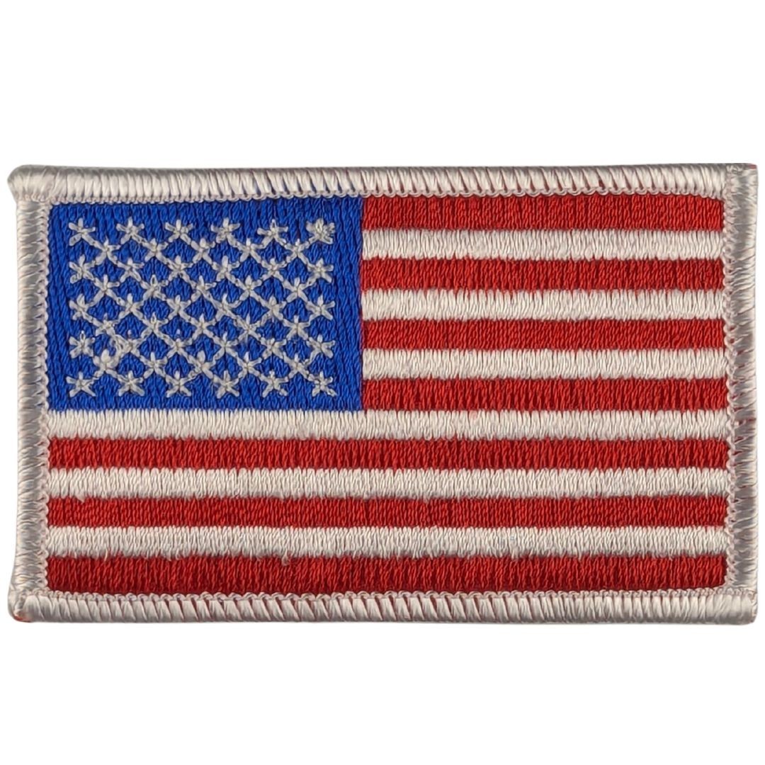 American Flag Patch - Full Color Sew-On Patch - White Border American Flag Patch - Full Color Sew-On Patch - White Border