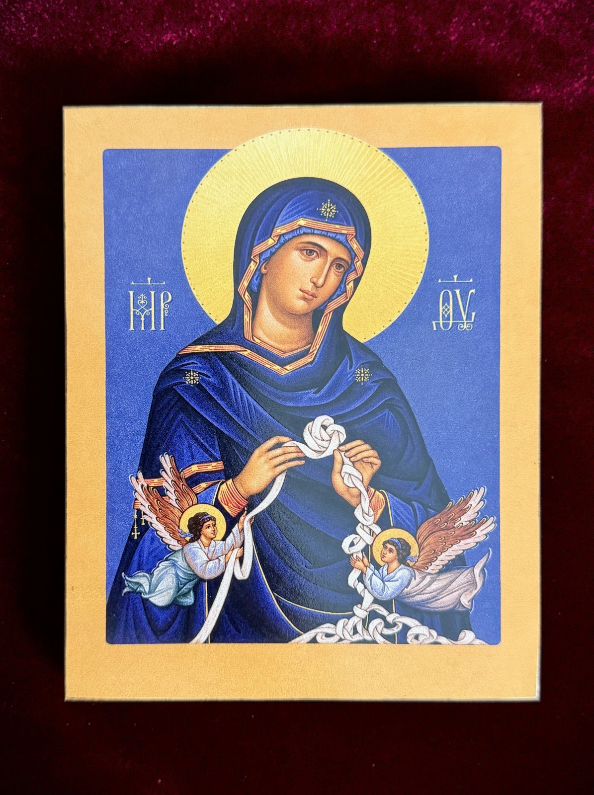 Icon Mother of God Untier Knots | Mary Undoer Knots Art 12x15cm (5”x6")