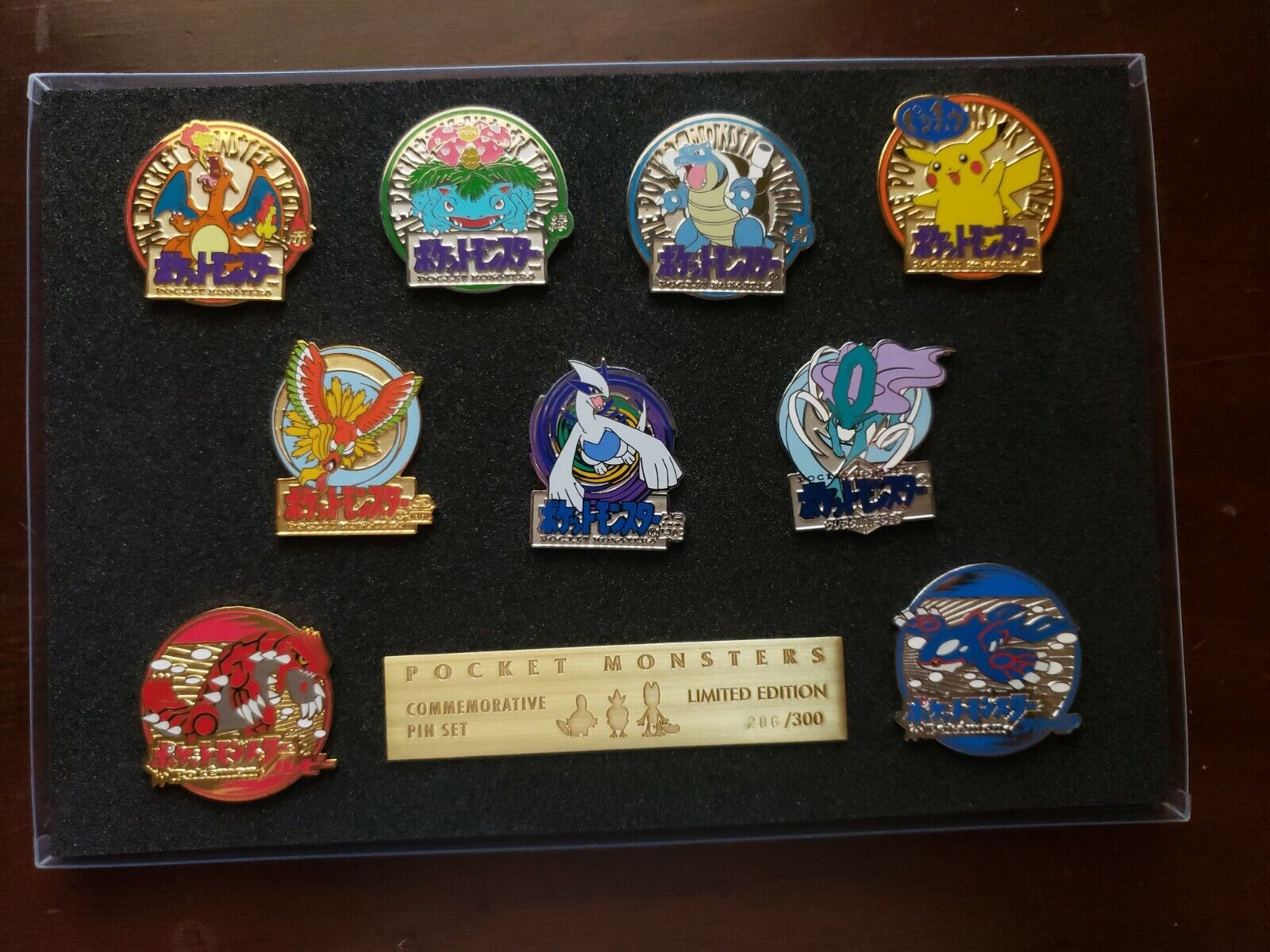 2002 Pokémon Ruby and Sapphire commemorative pinset 206/300 RARE POKEMON MERCH