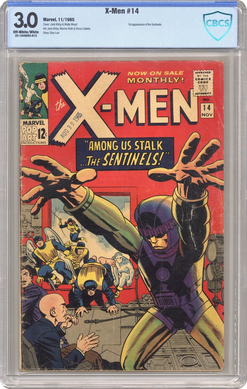 Uncanny X-Men #14 CBCS 3.0 1965 22-1D49693-013 1st app. Sentinels