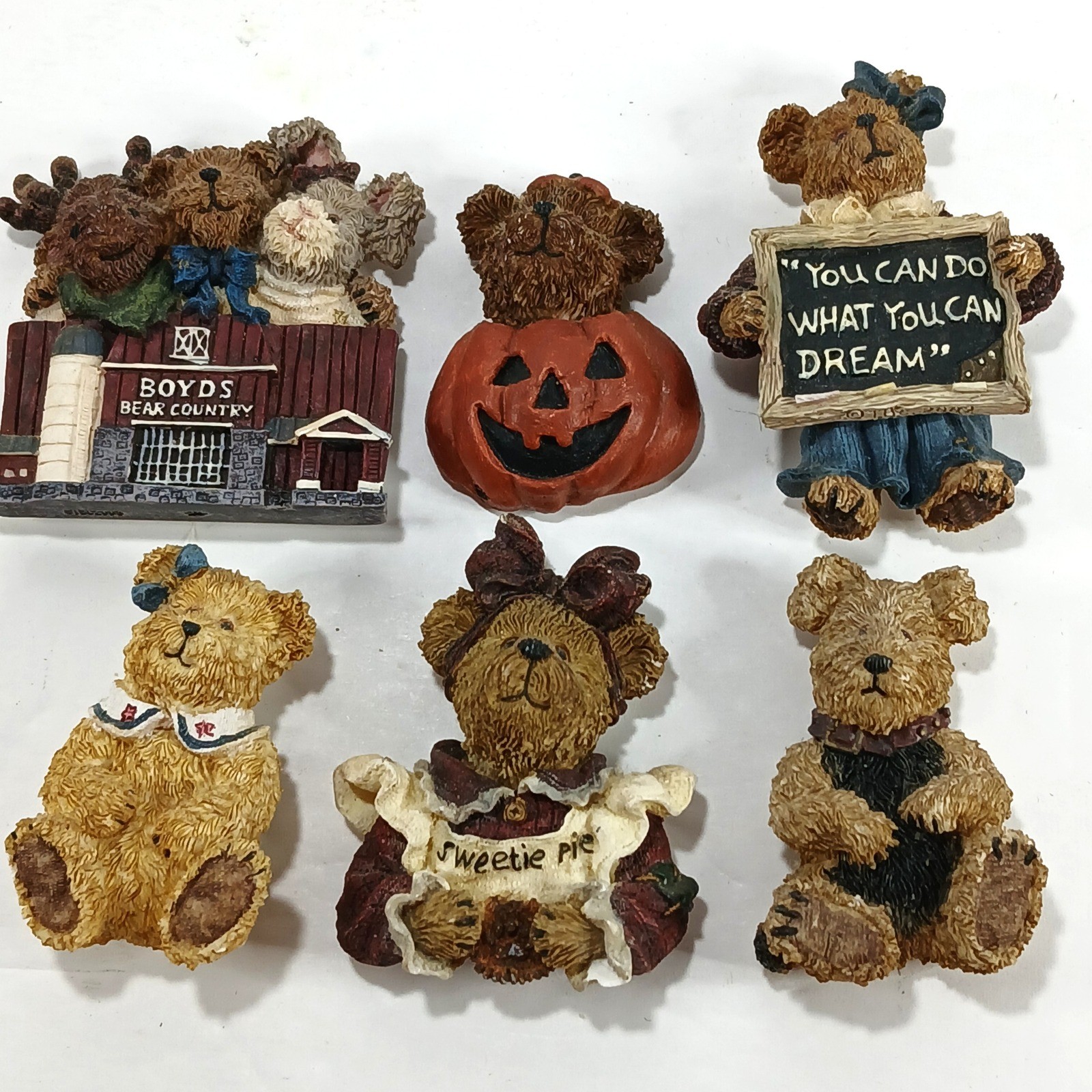 Boyds Bears Magnets Vintage Resin Collection Lot of 6 Country Decor Boyds Bears Magnets Vintage Resin Collection Lot of 6 Country Decor
