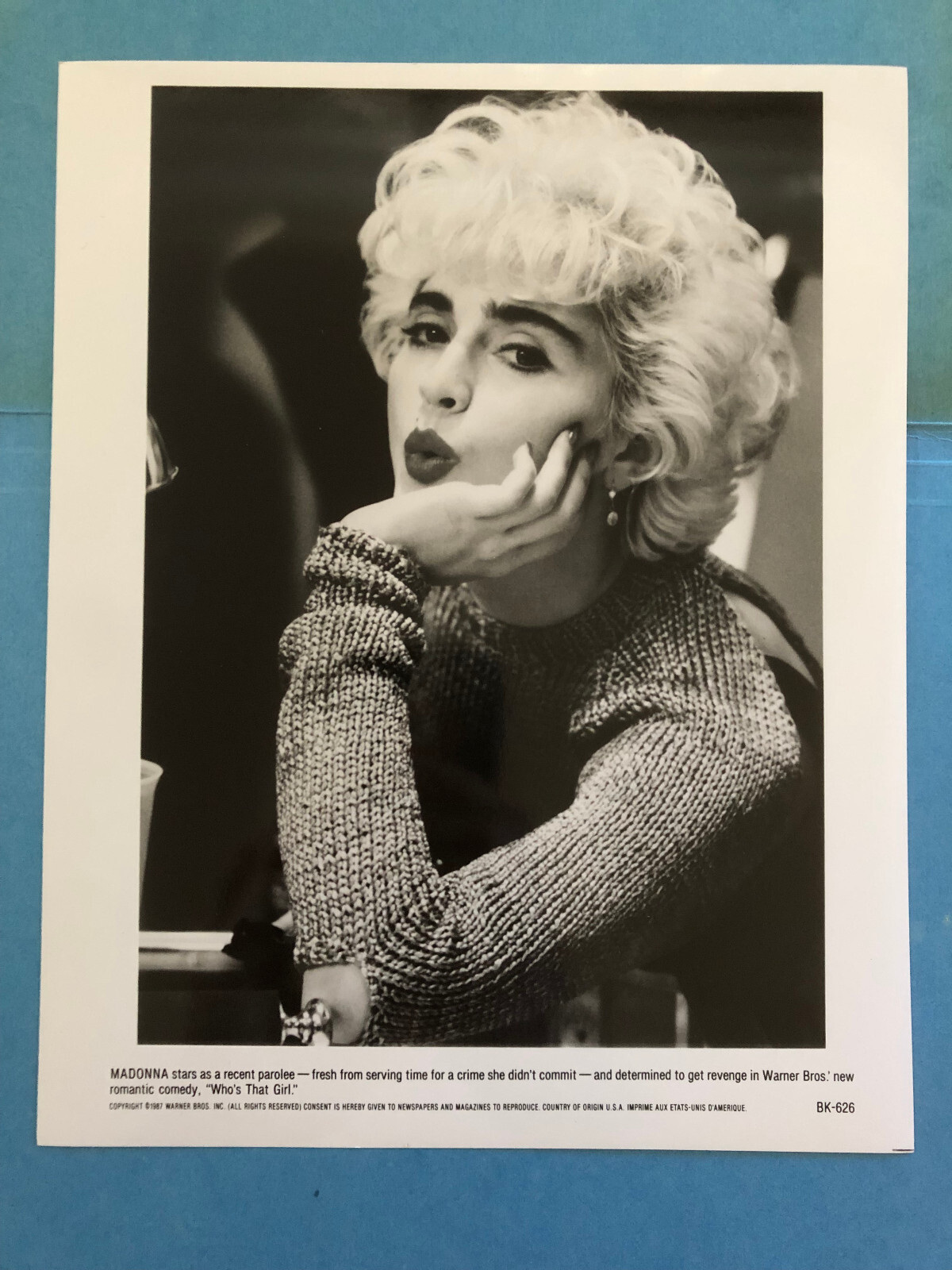 Madonna 1987 , original vintage press headshot photo Madonna 1987 , original vintage press headshot photo