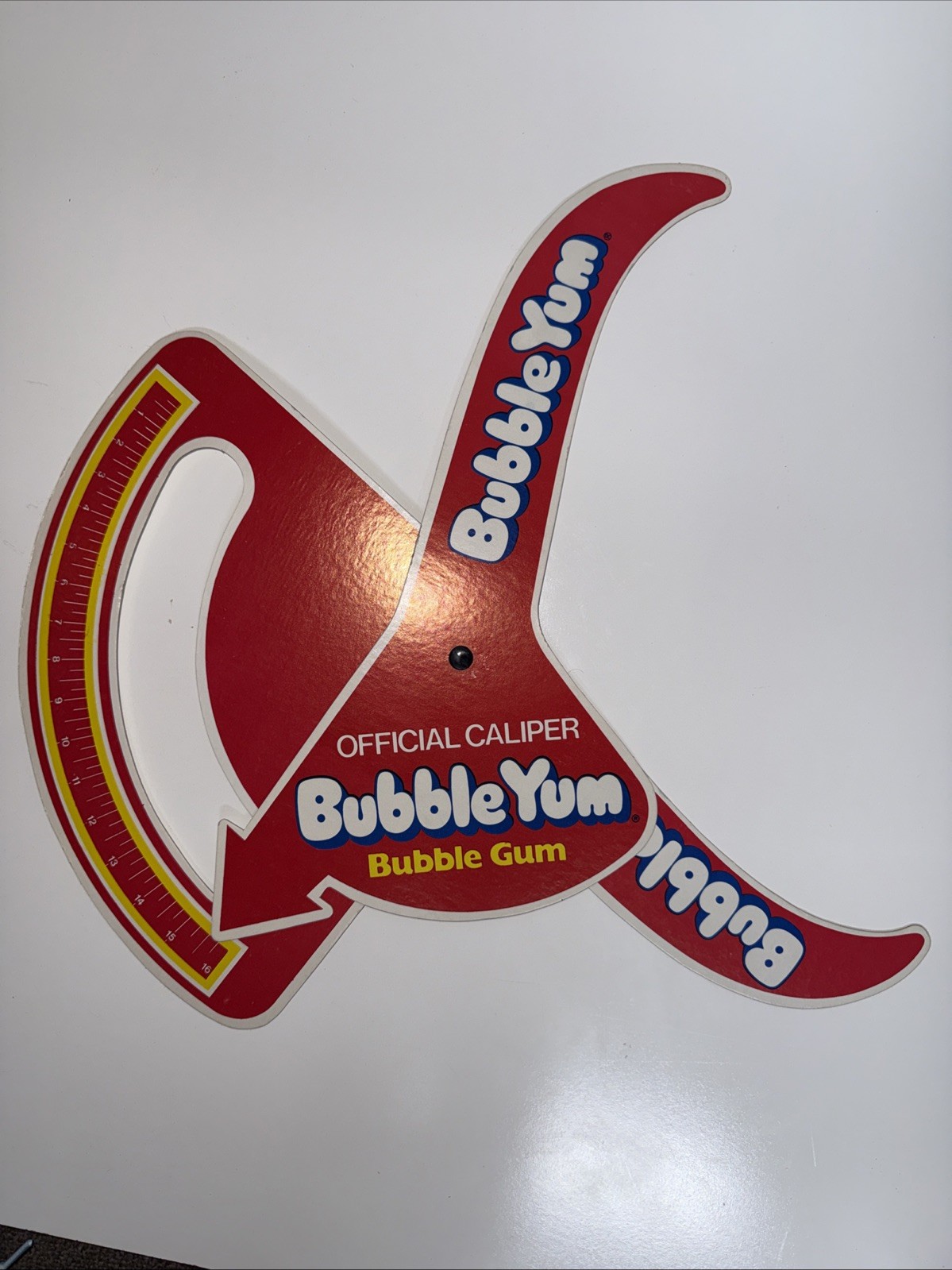 Vintage Bubble Yum Official Caliper Bubble Gum Contest Advertising Promo Vintage Bubble Yum Official Caliper Bubble Gum Contest Advertising Promo