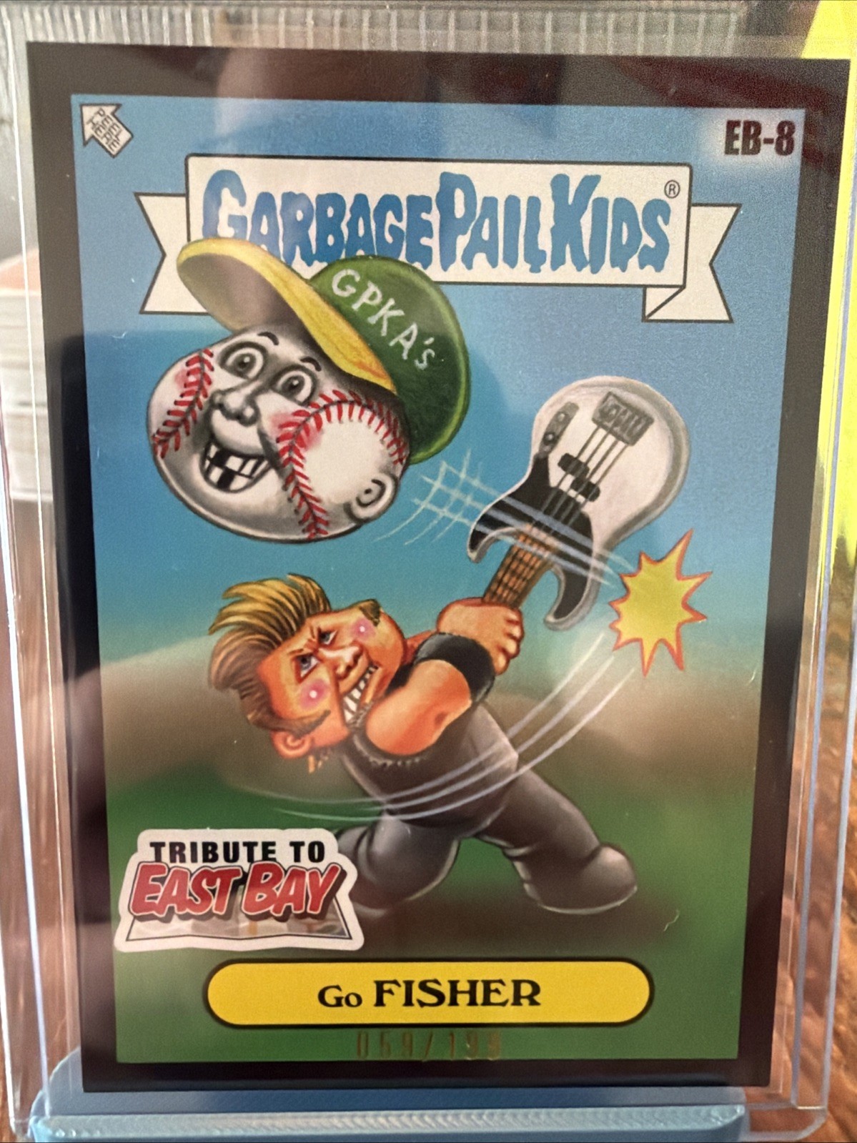 L2025 GREEN DAY BLACK TRIBUTE EAST BAY GO FISHER EB-8 059/199 Garbage Pail Kids L2025 GREEN DAY BLACK TRIBUTE EAST BAY GO FISHER EB-8 059/199 Garbage Pail Kids