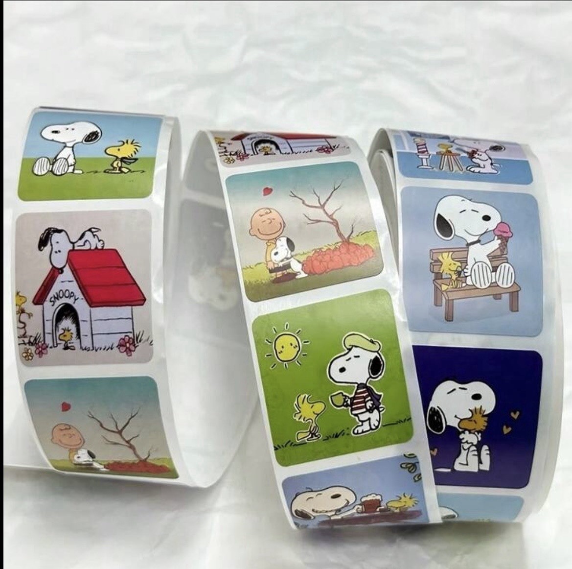 40 PCs Square 1” Peanuts Snoopy Stickers Woodstock Kids School Teacher 40 PCs Square 1” Peanuts Snoopy Stickers Woodstock Kids School Teacher