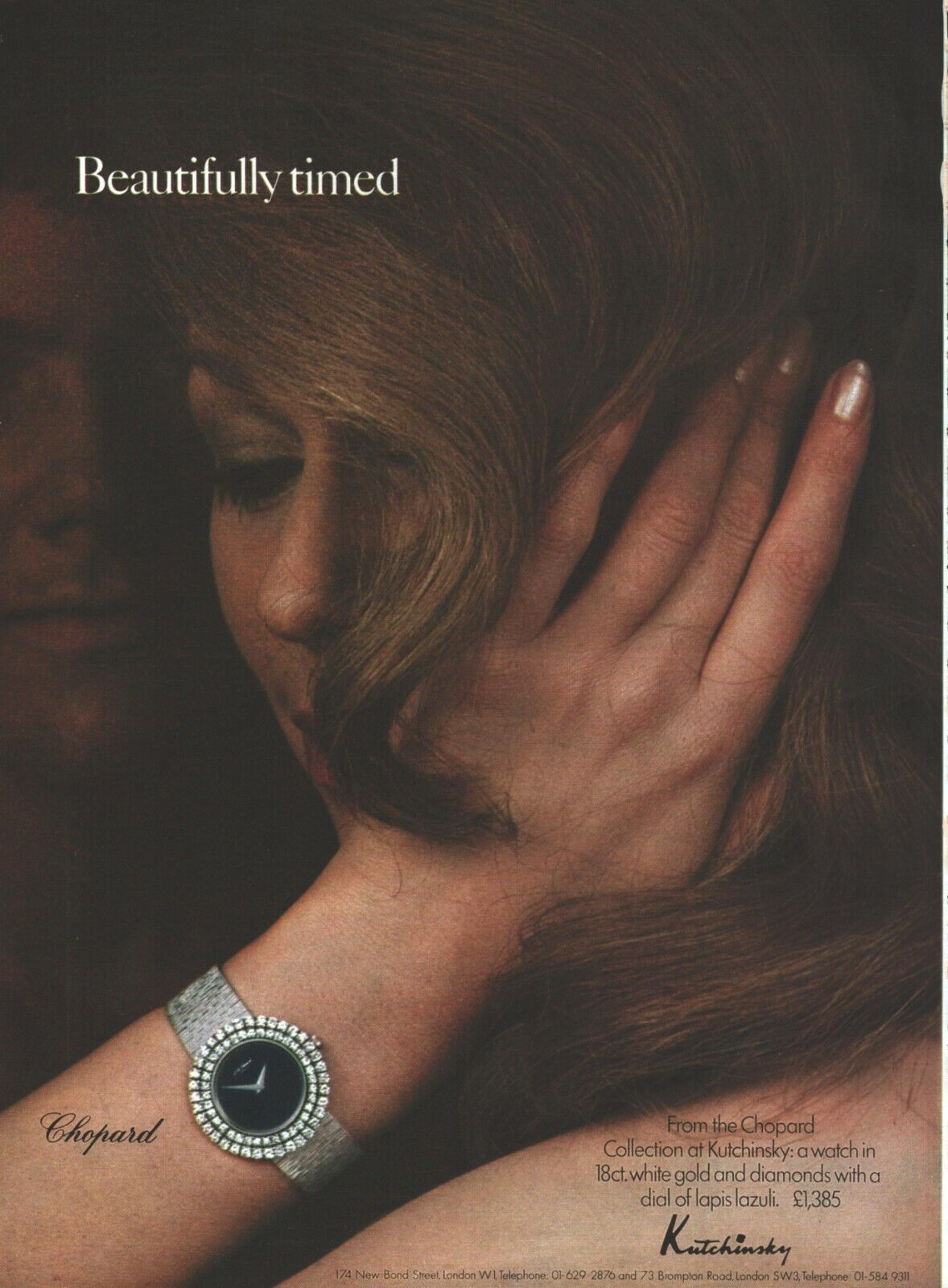 1971 Kutchinskyi Chopard Collection Watch 18ct White Gold - Vintage Ad