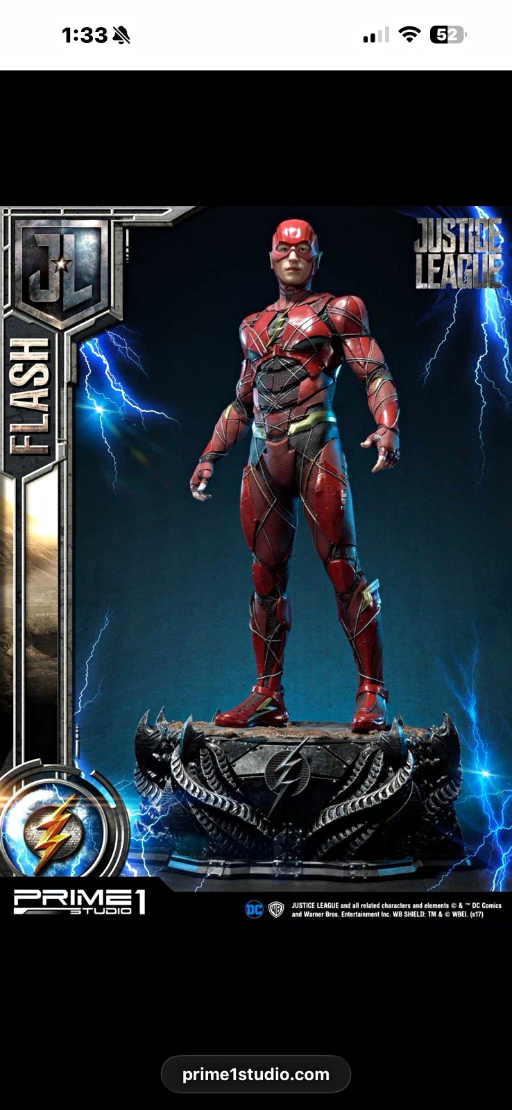 Prime 1 Studio Exclusive Justice League The Flash Statue 1/3 Scale Prime 1 Studio Exclusive Justice League The Flash Statue 1/3 Scale