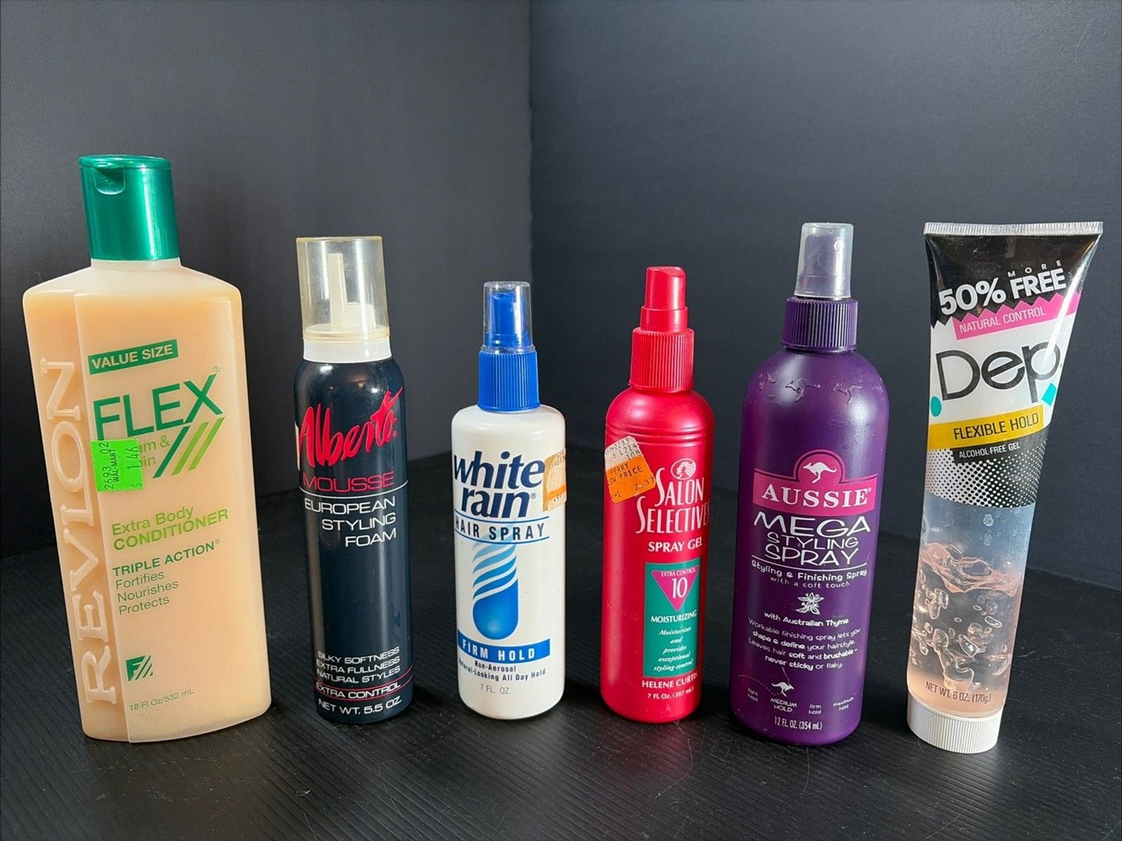 Revlon Alberto White Rain Salon Selective Dep Aussie Hair Care Lot 80s VTG Props Revlon Alberto White Rain Salon Selective Dep Aussie Hair Care Lot 80s VTG Props