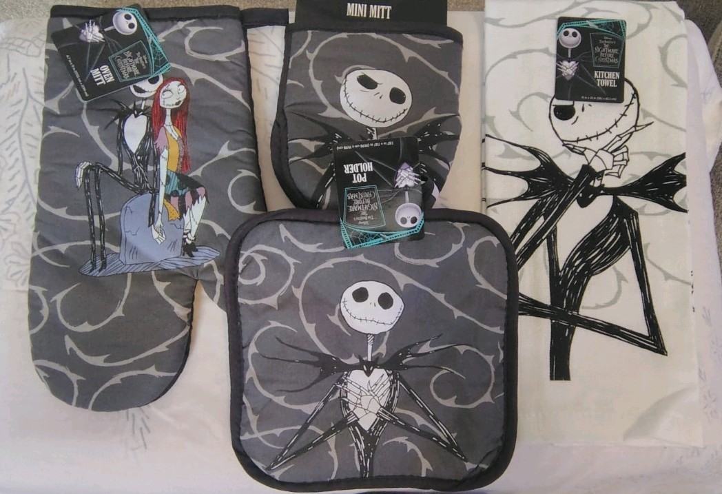 The Nightmare Before Christmas Disney Jack Skellington 4 Piece Kitchen Set NWT The Nightmare Before Christmas Disney Jack Skellington 4 Piece Kitchen Set NWT