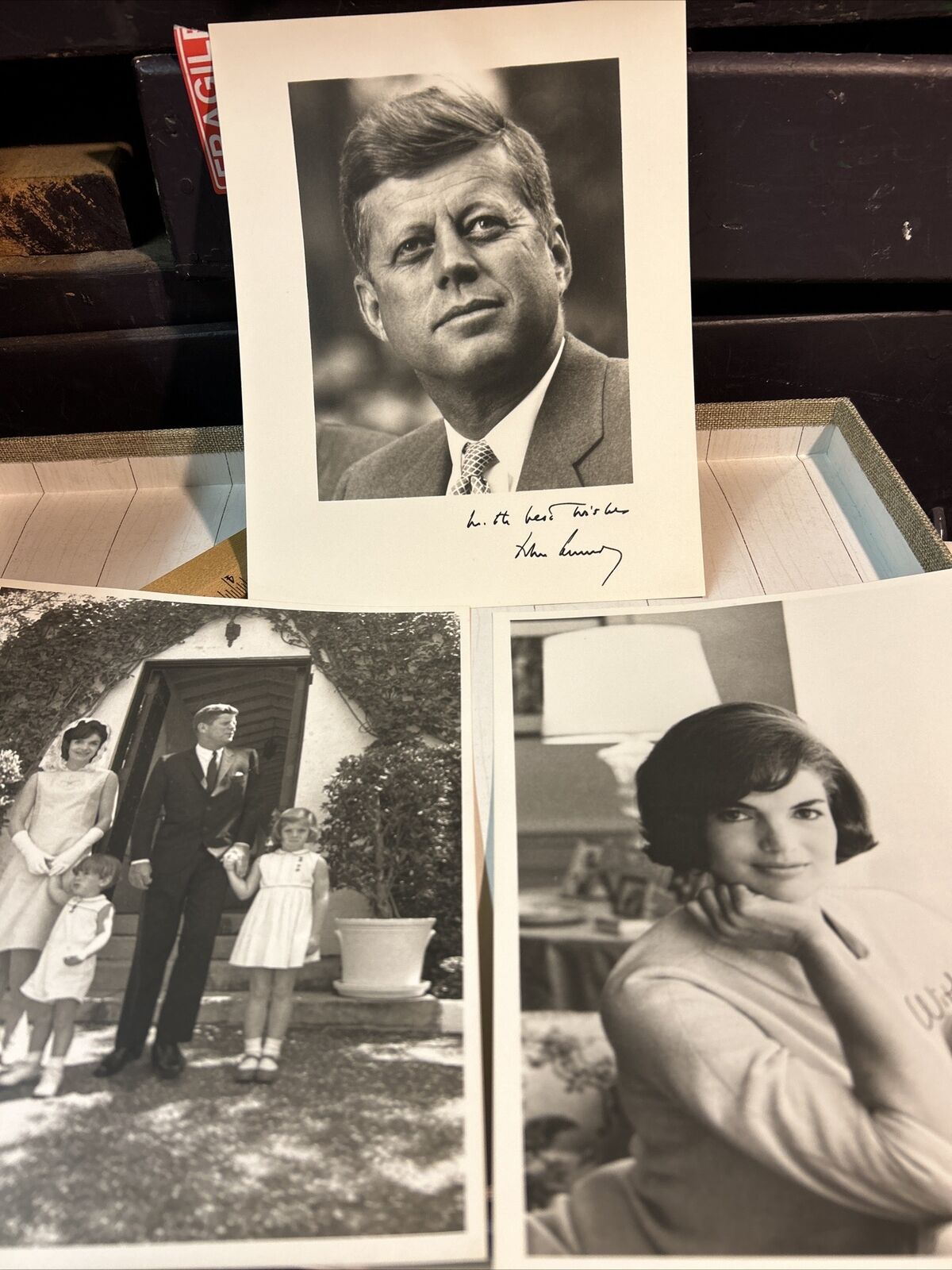 John F. Kennedy/Jackie Kennedy Photos &Kids  LOT OF 3