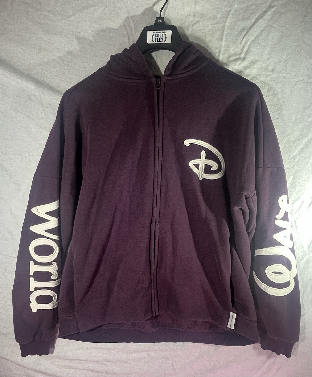 Walt Disney World Authentic EST. 1971 Burgundy Full Zip Up Hoodie Large Appliqué Walt Disney World Authentic EST. 1971 Burgundy Full Zip Up Hoodie Large Appliqué