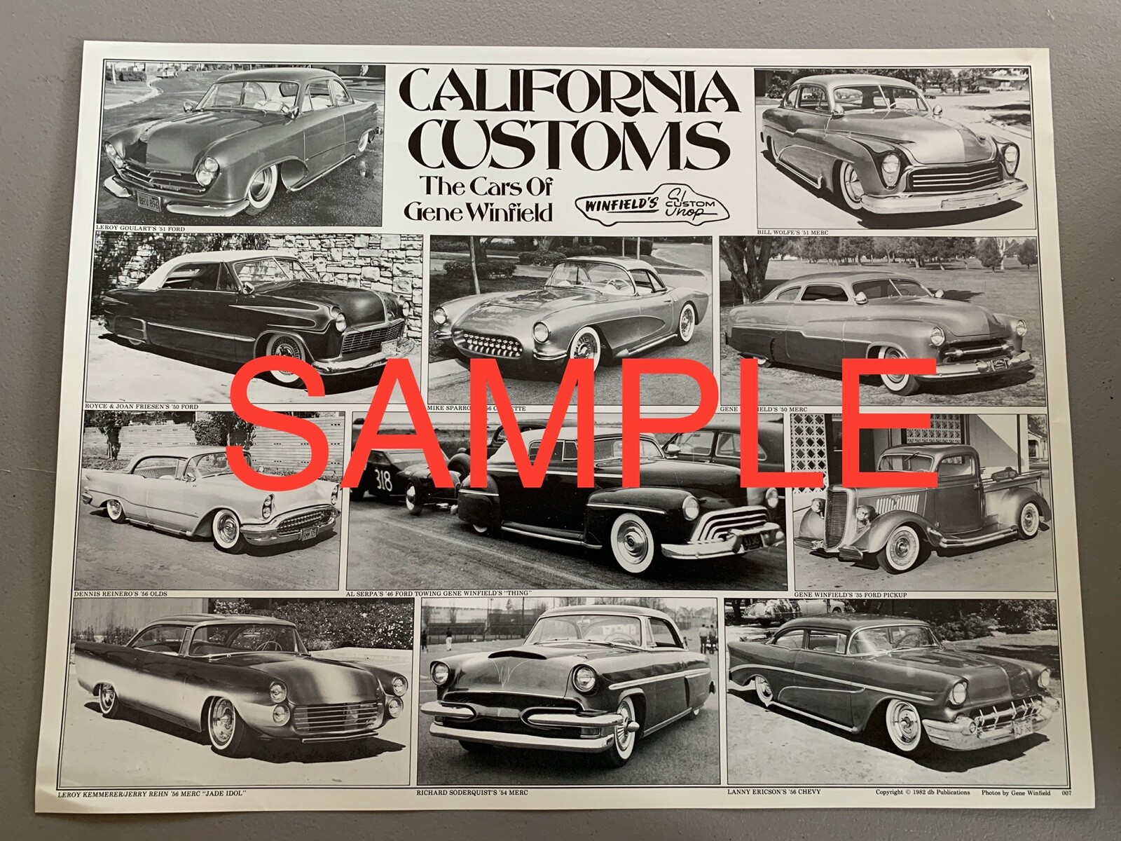 California Customs The Cars of Gene Winfield Poster Dean Batchelor print custom