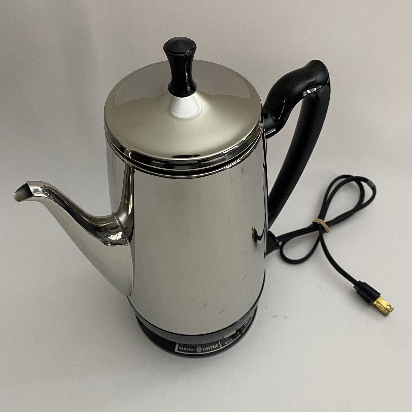 VTG GENERAL ELECTRIC Automatic Percolator 4-10 Cup Coffee Pot GE A1CM30 WORKS VTG GENERAL ELECTRIC Automatic Percolator 4-10 Cup Coffee Pot GE A1CM30 WORKS