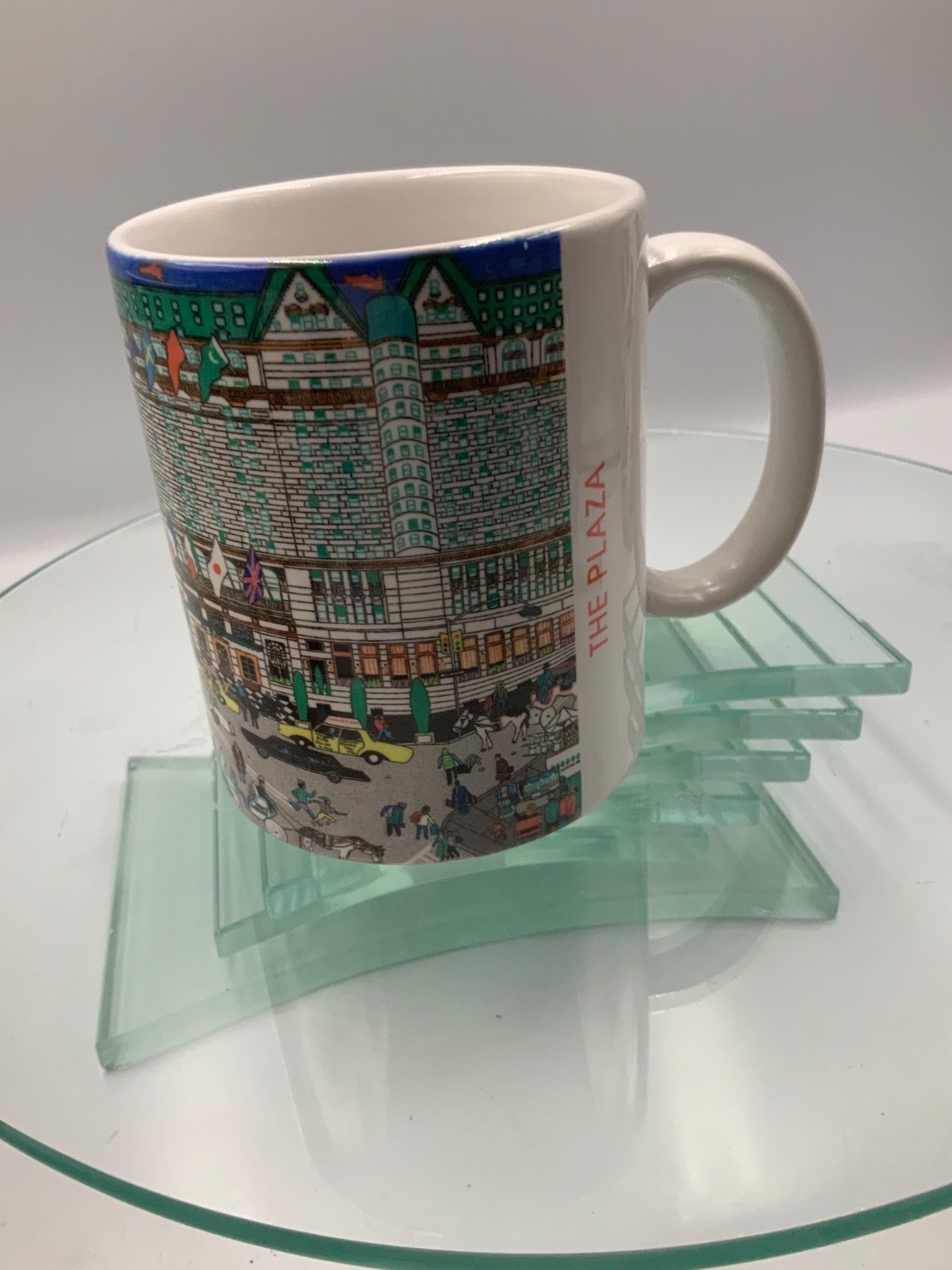 New York The Plaza Hotel 1996  Pat Singer Coffee Tea Cup Mug VTG EUC