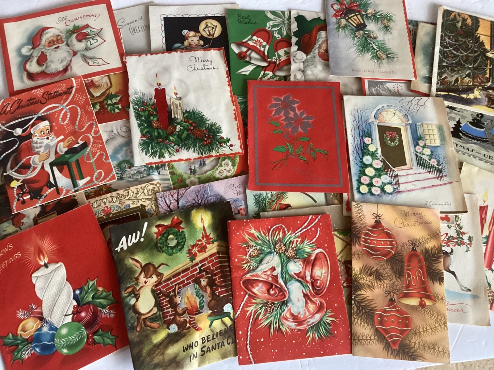 33 Vtg. 1950s Christmas Cards: Graphic Designs Mid-century Style USED 33 Vtg. 1950s Christmas Cards: Graphic Designs Mid-century Style USED