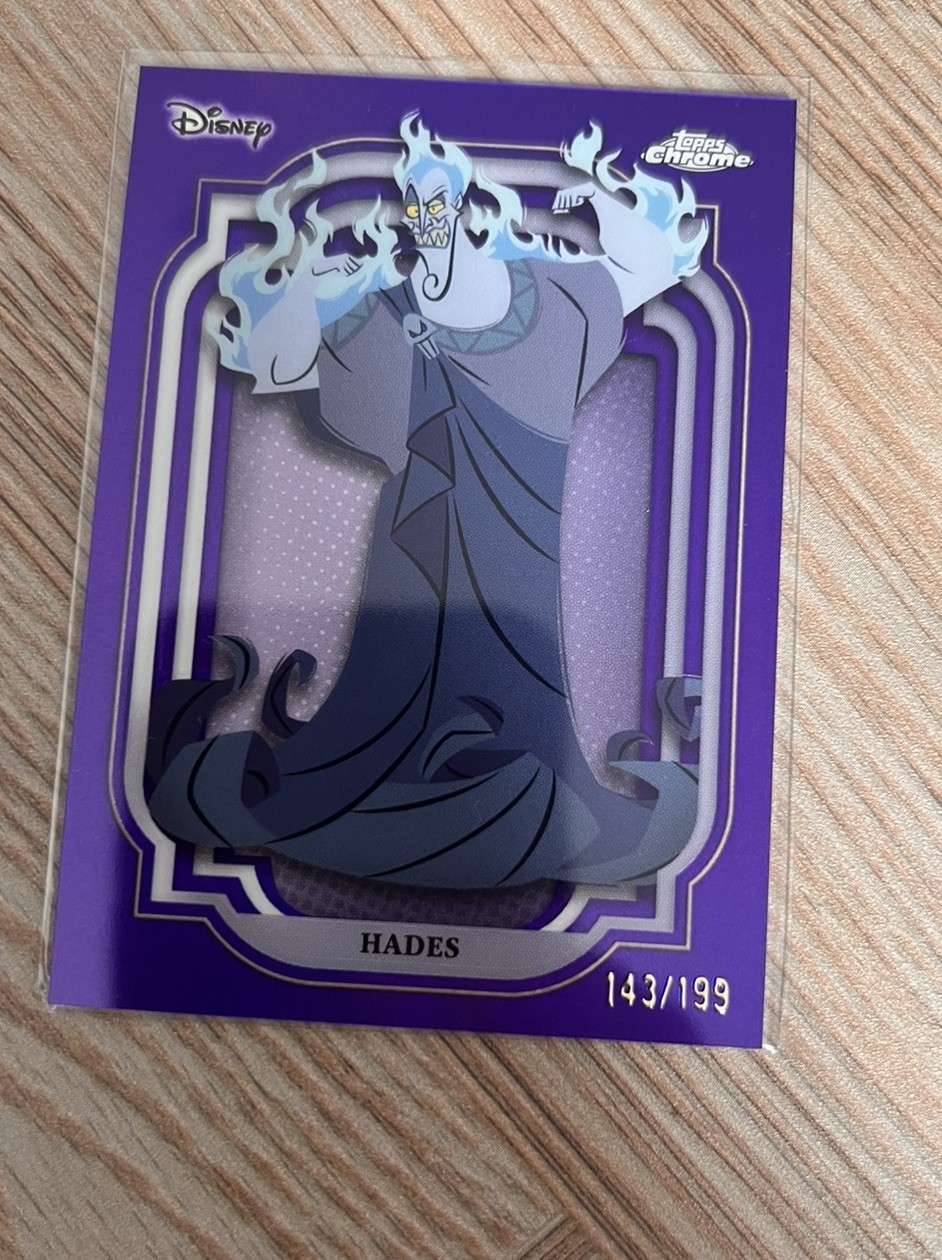2024 Topps Chrome Disney Hades Purple Refractor #/199 Hercules