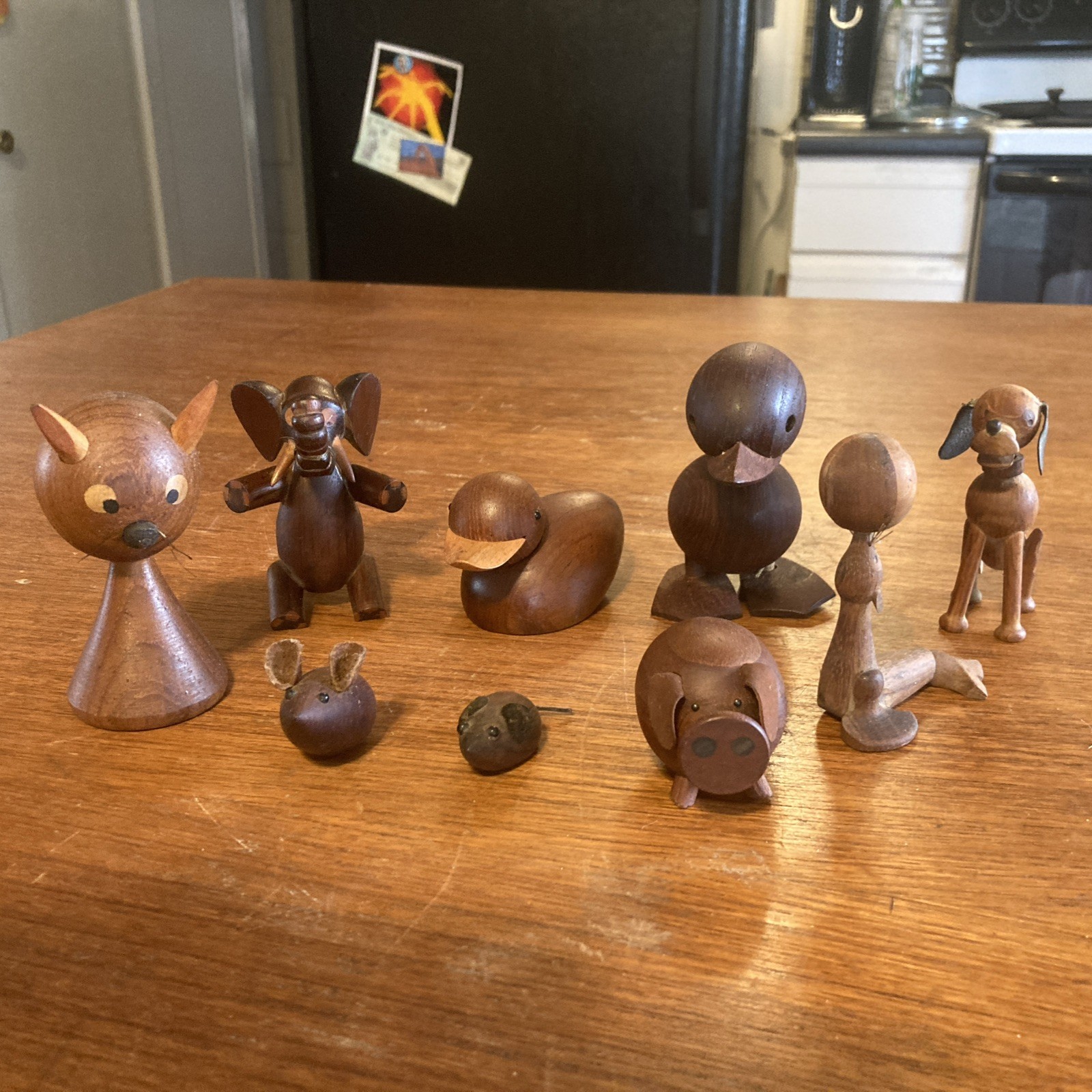 Lot Of 9 Carved Teak Animals. Hans Bolling Ducks Denmark Mid Century Modern MCM Lot Of 9 Carved Teak Animals. Hans Bolling Ducks Denmark Mid Century Modern MCM