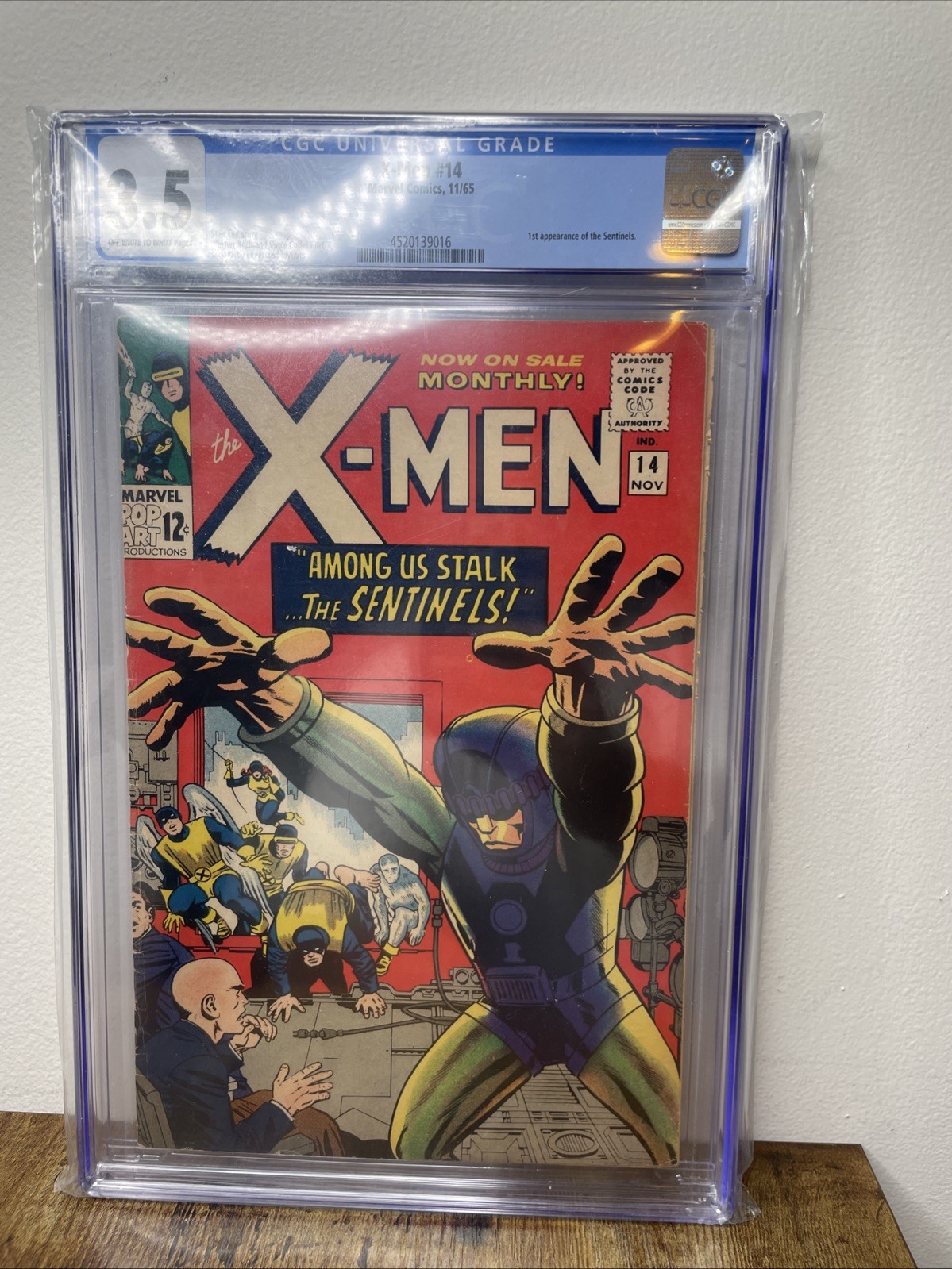 1965 MARVEL COMICS THE X-MEN #14 1ST SENTINELS & DR TRASK APPEARANCE CGC 3.5 1965 MARVEL COMICS THE X-MEN #14 1ST SENTINELS & DR TRASK APPEARANCE CGC 3.5