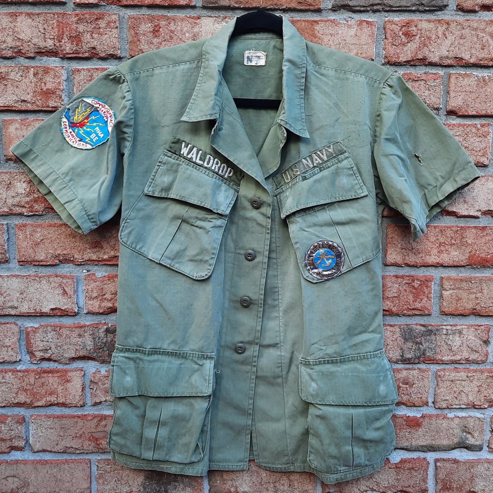 Named USN Jacket 591 River Division Patches Mekong Delta 1968 Brown Water Navy Named USN Jacket 591 River Division Patches Mekong Delta 1968 Brown Water Navy