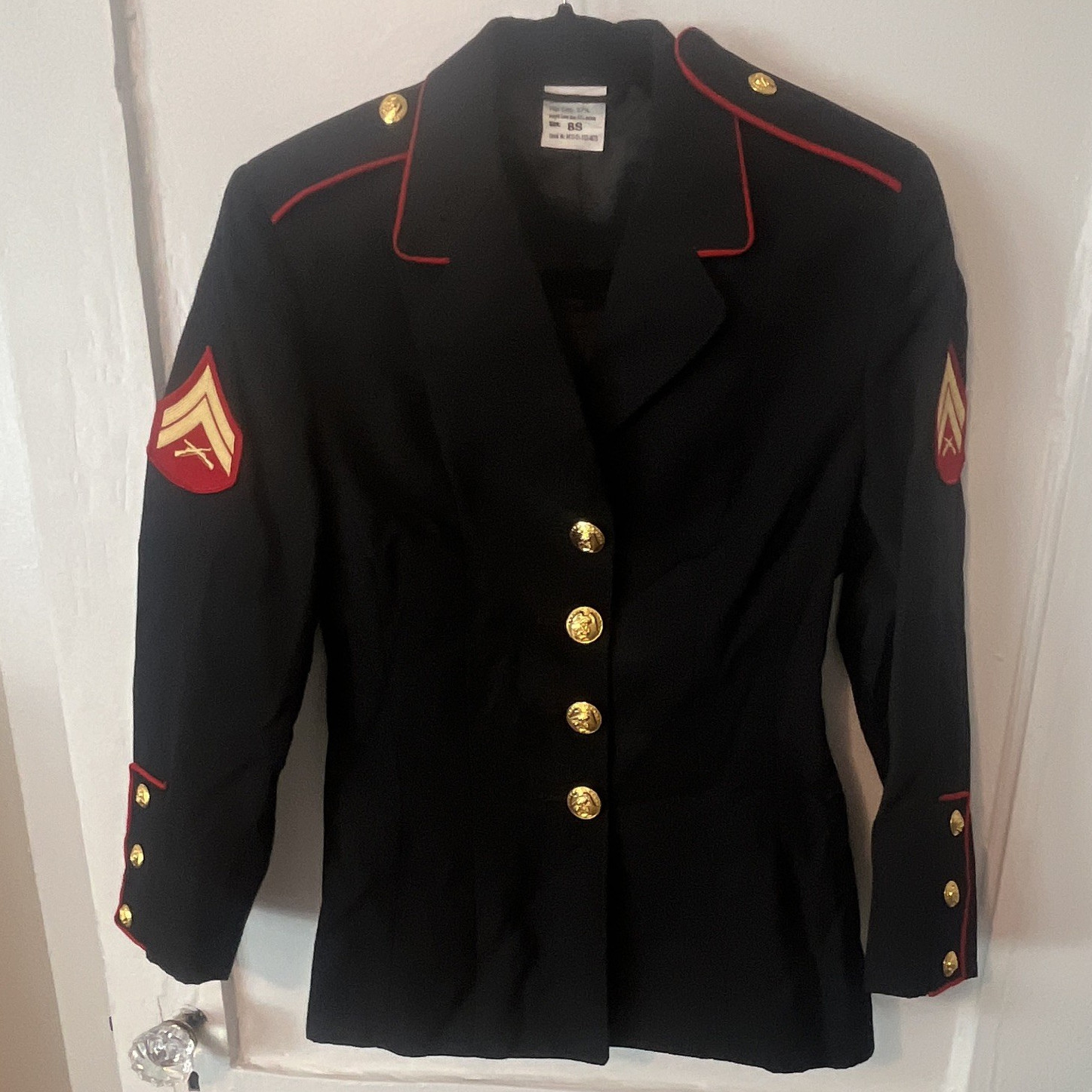 USMC womena Dress blues tunic Size 8S 8401-01 USMC womena Dress blues tunic Size 8S 8401-01