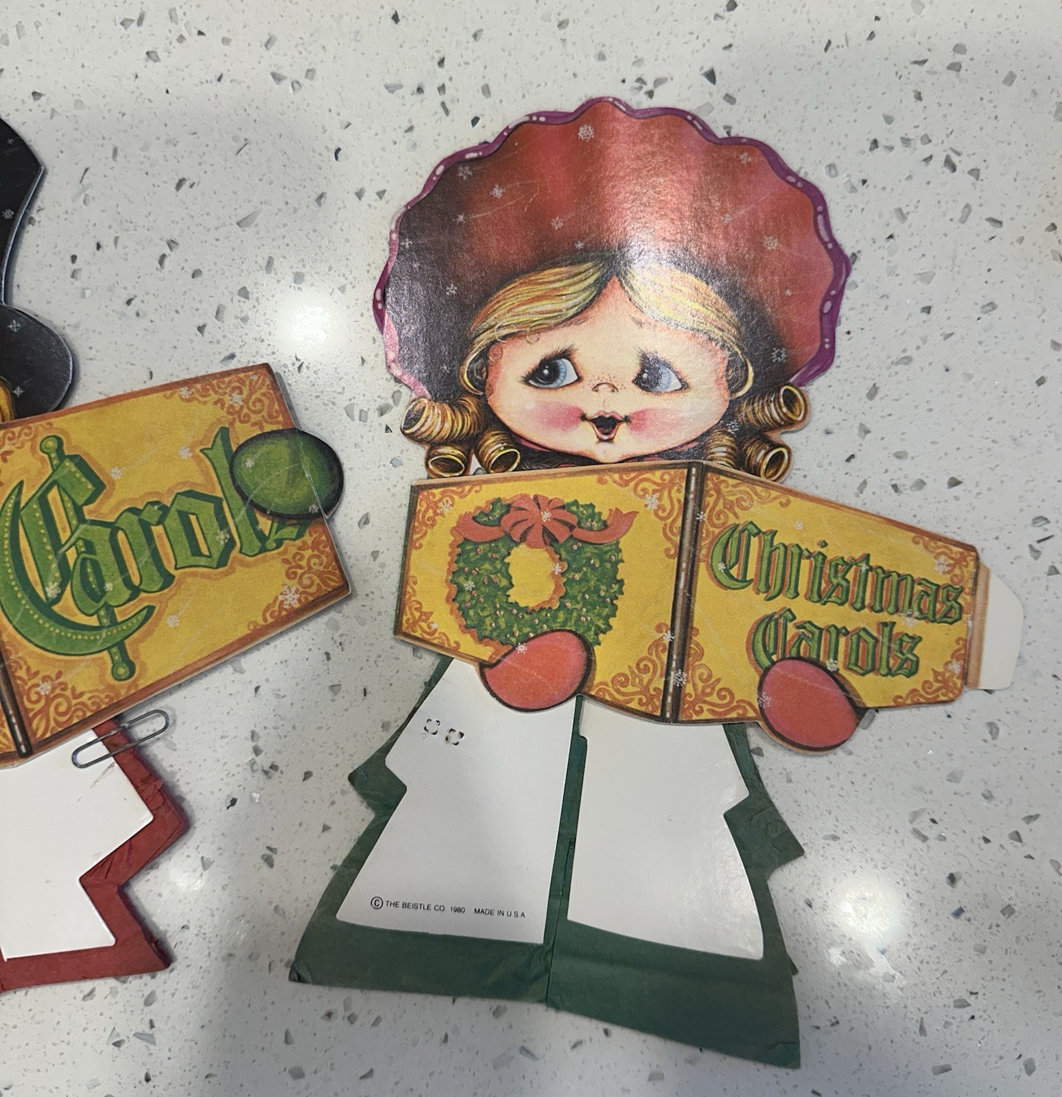 Vintage Beistle Honeycomb Caroler Pair - 1980 Vintage Beistle Honeycomb Caroler Pair - 1980