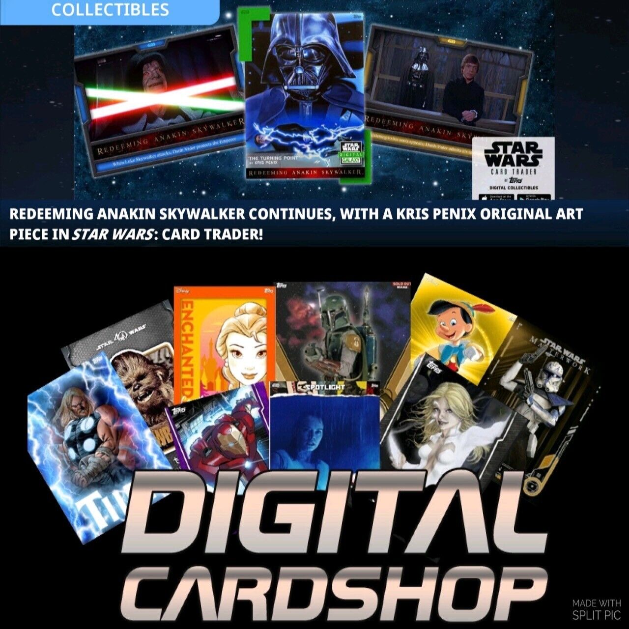 Topps Star Wars Card Trader Redeeming Anakin Digital Galaxy November Orange ++