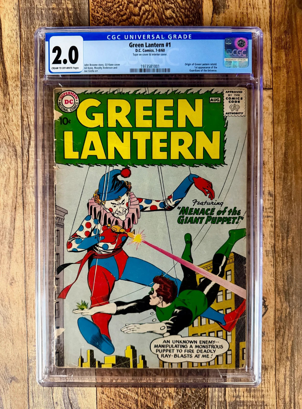 Green Lantern #1 CGC 2.0 1st Guardians of the Universe (DC Comics 1960)