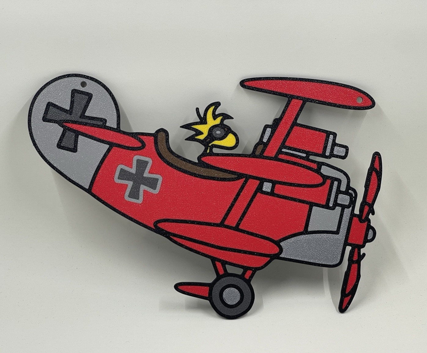 Peanuts 💥 Woodstock Red Baron 3D Printed Sign Fokker Dr. 1 World War Ace Snoopy Peanuts 💥 Woodstock Red Baron 3D Printed Sign Fokker Dr. 1 World War Ace Snoopy