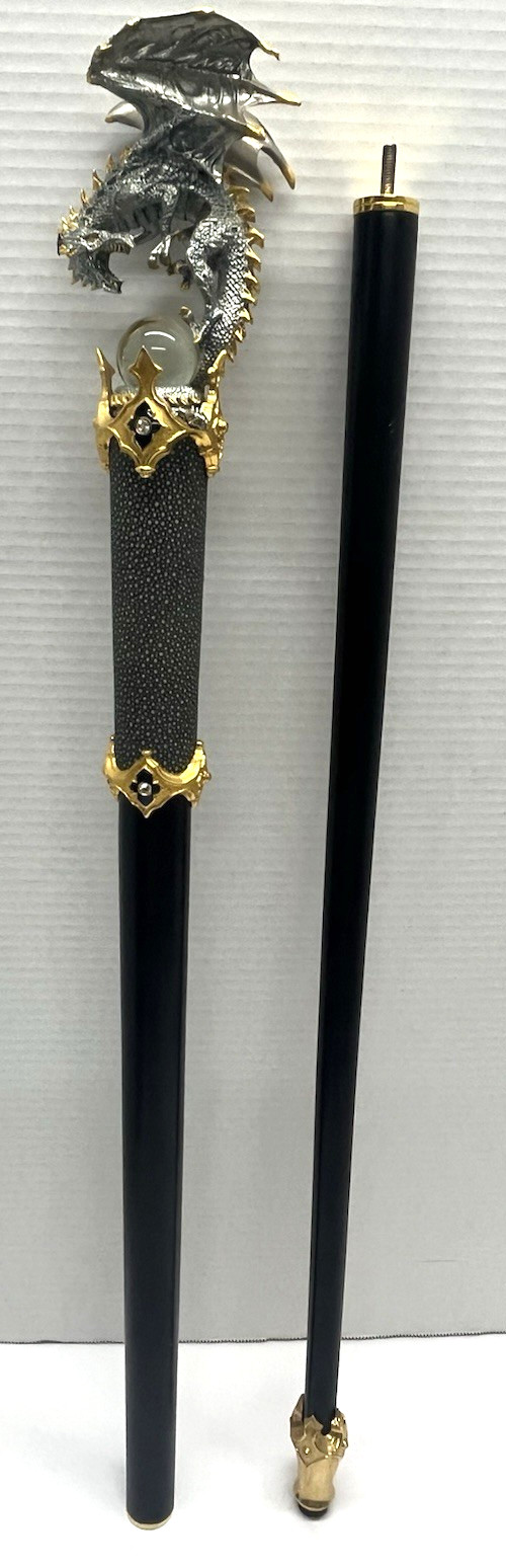 Franklin Mint Michael Whelan Dragon Walking Stick Excellent Rare Beautiful Franklin Mint Michael Whelan Dragon Walking Stick Excellent Rare Beautiful