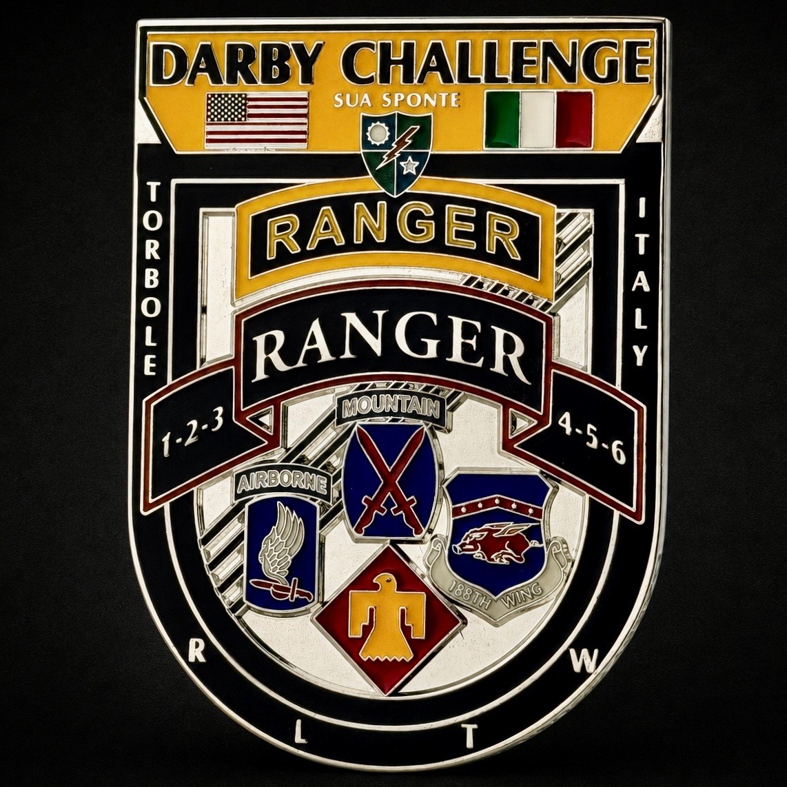 RARE Army Ranger Fort Smith Darby Challenge William O. Darby Challenge Coin