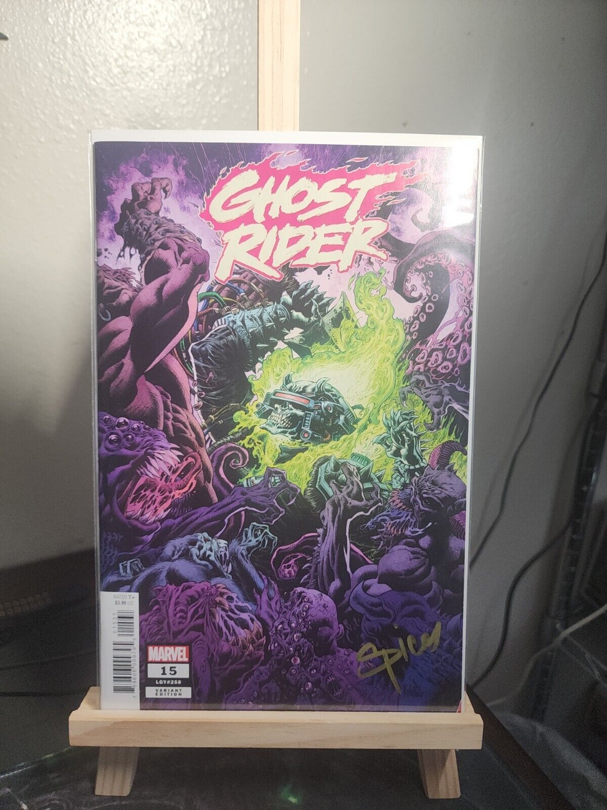 Ghost Rider 15 Variant Signed By Mike Spicer. 2023.