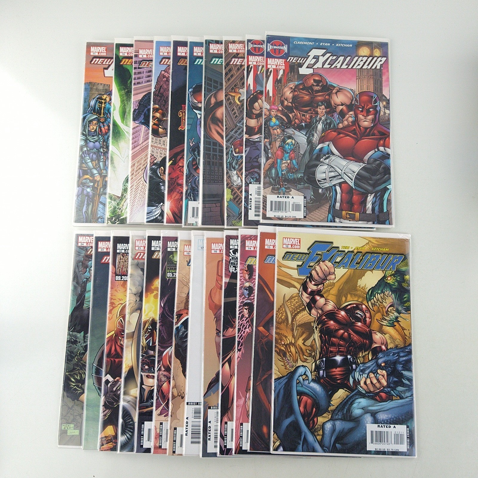 New Excalibur #1-24 (Missing #2) Near Complete Set Lot (2006 Marvel Comics) New Excalibur #1-24 (Missing #2) Near Complete Set Lot (2006 Marvel Comics)