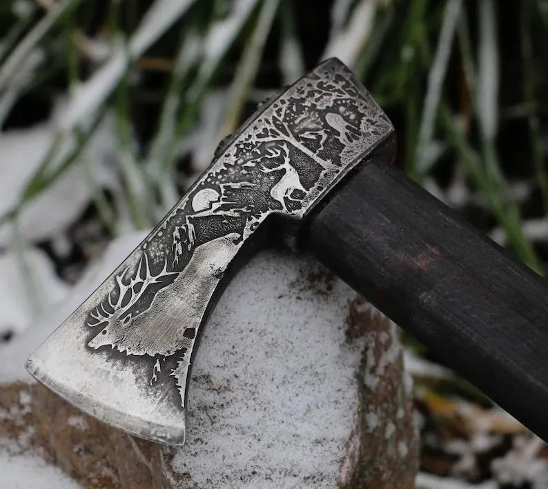 Hand Forged Steel Carpathian VALASKA Bush Craft Axe - Fully Functional &Historic Hand Forged Steel Carpathian VALASKA Bush Craft Axe - Fully Functional &Historic