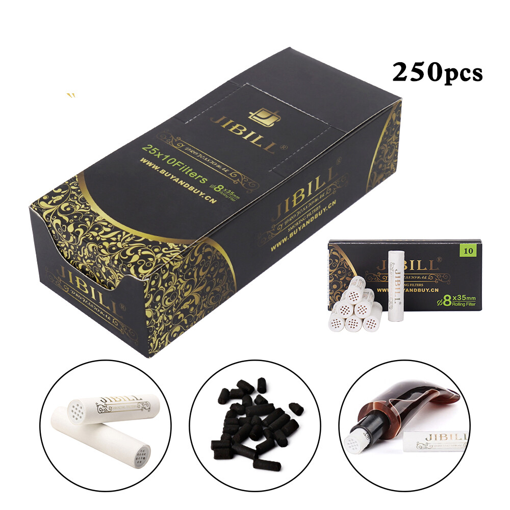 250pcs Pipe Filters 8mm Activated Carbon Filters For Wooden Tobacco Smoking Pipe 250pcs Pipe Filters 8mm Activated Carbon Filters For Wooden Tobacco Smoking Pipe