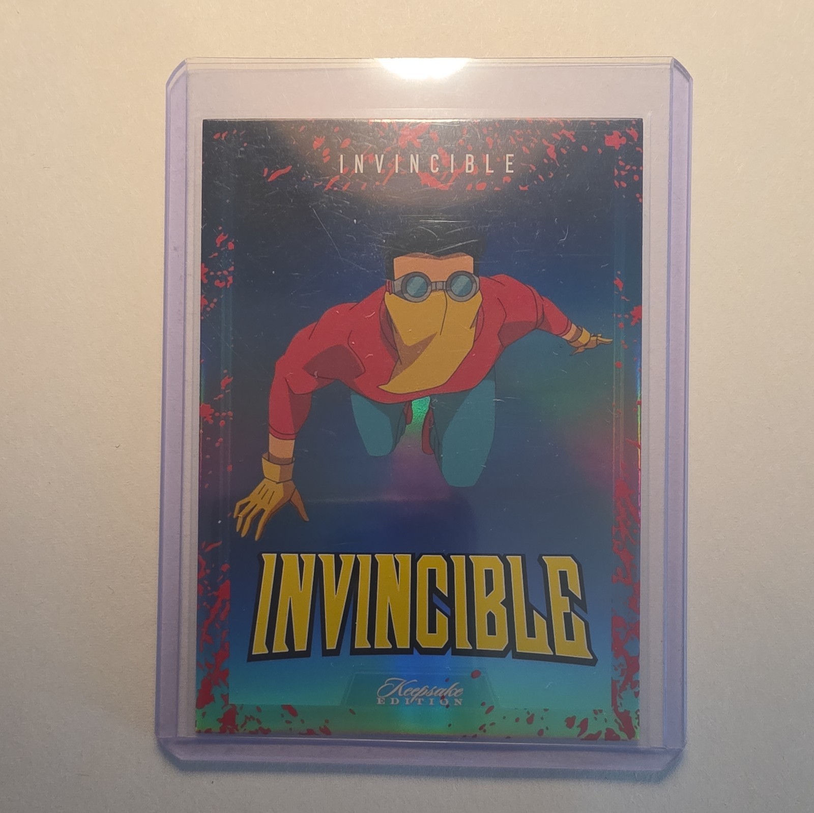 Invincible 2025 Invincible Keepsake Edition Foil BLOOD SPLATTER Card #4 Invincible 2025 Invincible Keepsake Edition Foil BLOOD SPLATTER Card #4
