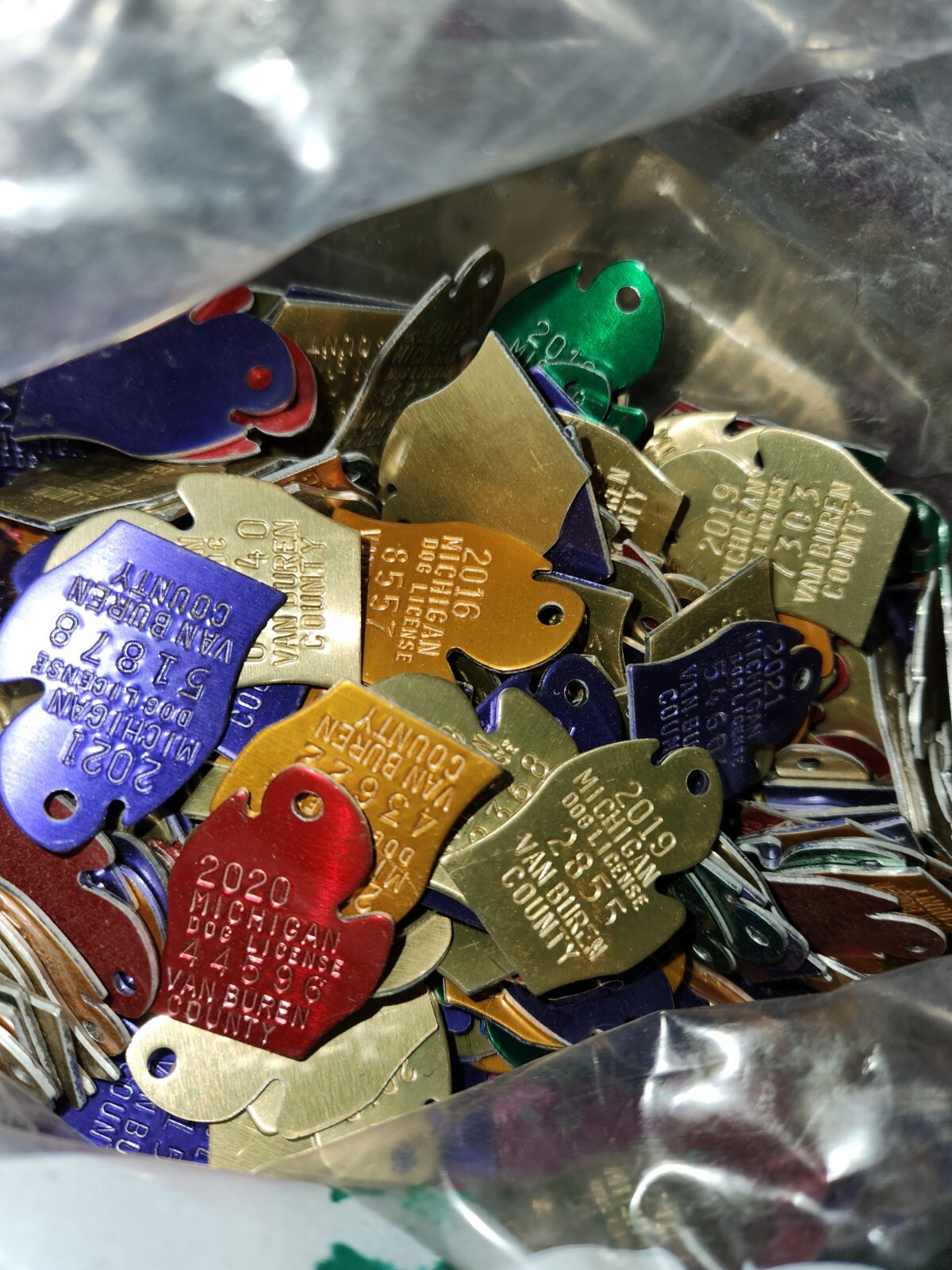 GRAB BAG Mixed Lot 25 NOS 2000s Era Dog License Tag Van Buren County Michigan MI GRAB BAG Mixed Lot 25 NOS 2000s Era Dog License Tag Van Buren County Michigan MI