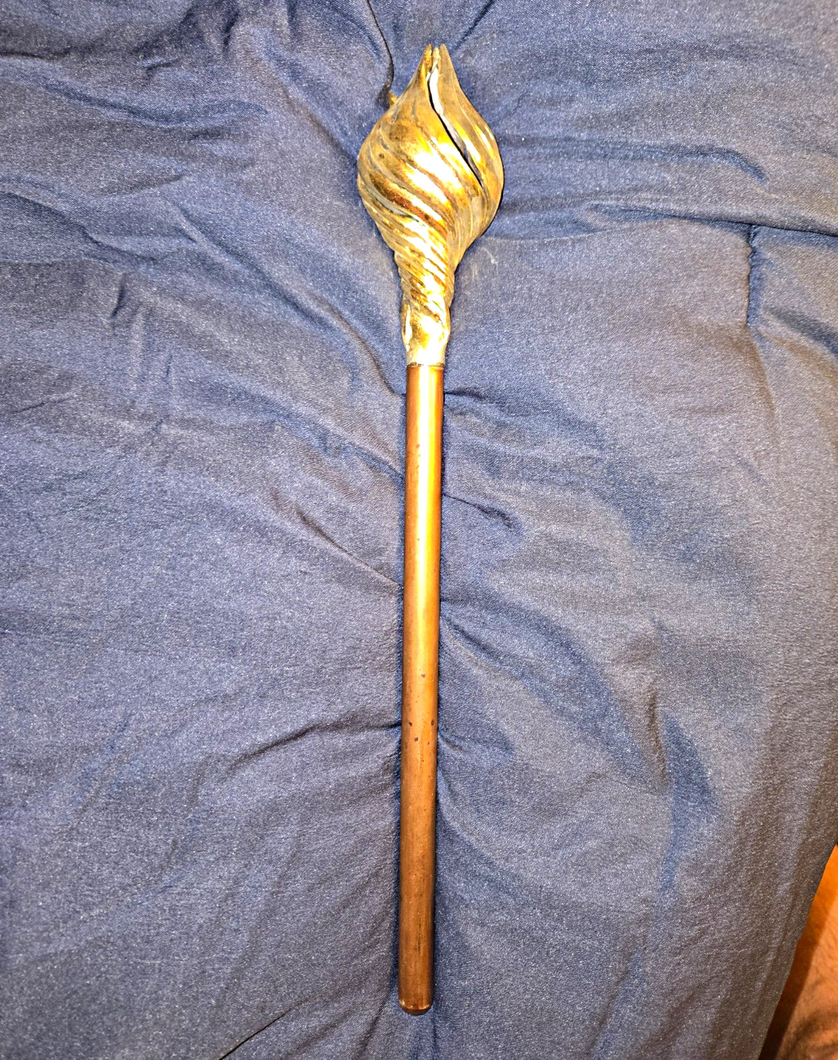 Aleister Crowley THELEMA Copper & 14 Karat Gold Leaf FIRE WAND Aleister Crowley THELEMA Copper & 14 Karat Gold Leaf FIRE WAND