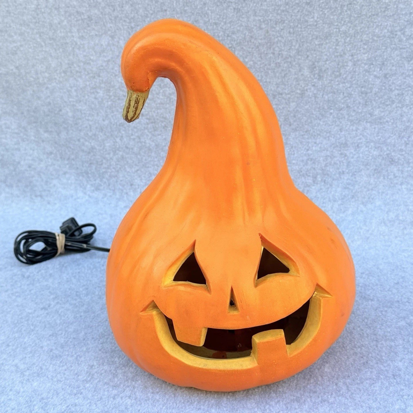 Jack-O-Lantern Light Vintage Plastic Foam Blowmold Halloween Gourd Pumpkin Jack-O-Lantern Light Vintage Plastic Foam Blowmold Halloween Gourd Pumpkin