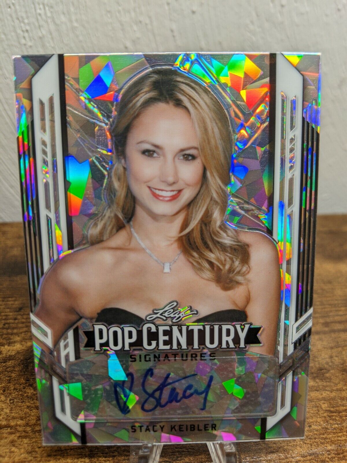 Stacy Keibler 2021 Leaf Pop Century Signatures Auto /20 Silver Cracked Ice 