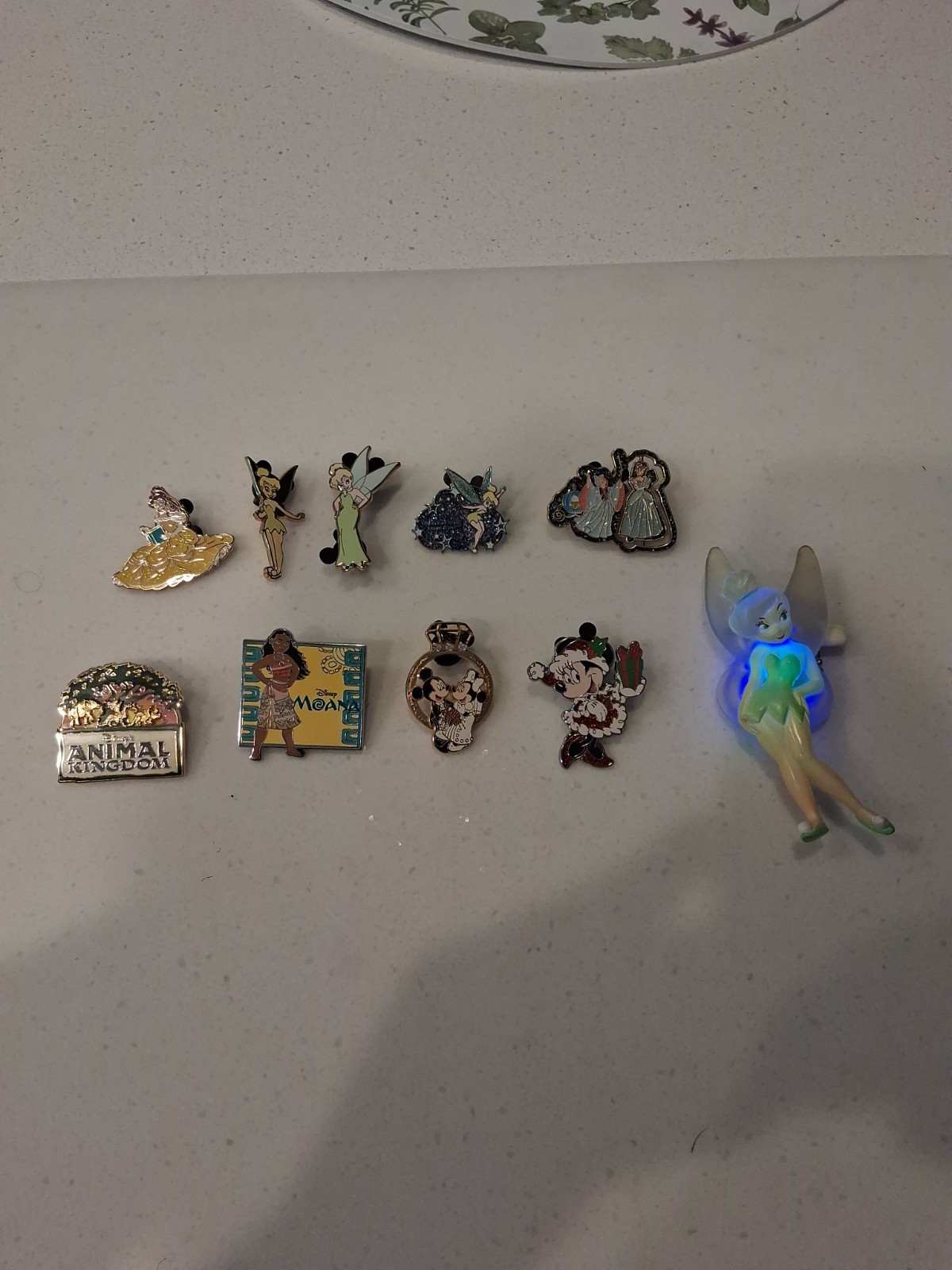 One Lot of 10 Disney Souvenir Pins/Light