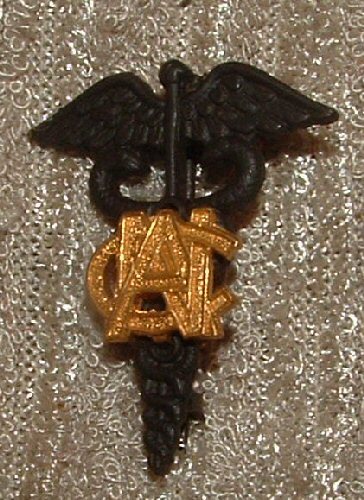 WWI Army Nurse Corps ANC Pin Caduceus Collar Insignia Original WW1 Pin Back WWI Army Nurse Corps ANC Pin Caduceus Collar Insignia Original WW1 Pin Back