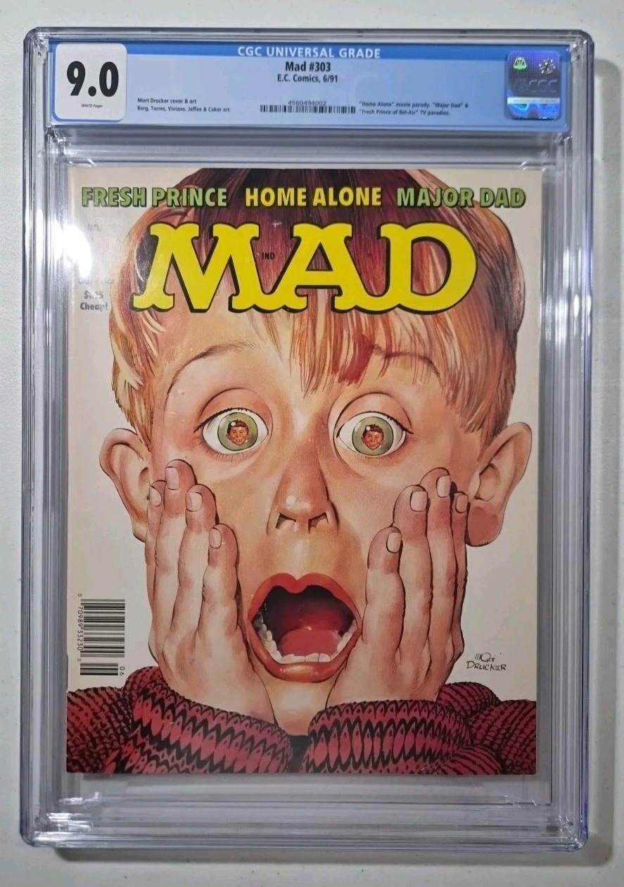 VINTAGE Mad Magazine #303 CGC 9.0 Home Alone - June 1991 VERY RARE VINTAGE Mad Magazine #303 CGC 9.0 Home Alone - June 1991 VERY RARE