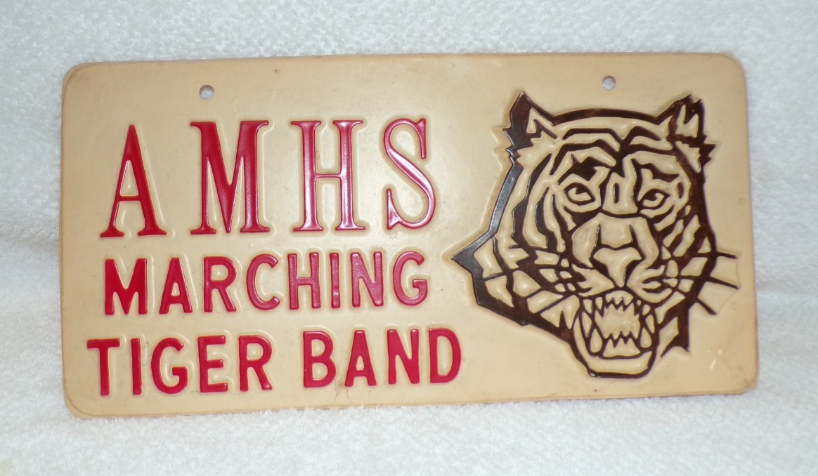 Vintage Alexandria Indiana Tigers Logo School License Plate Marching Band Vintage Alexandria Indiana Tigers Logo School License Plate Marching Band