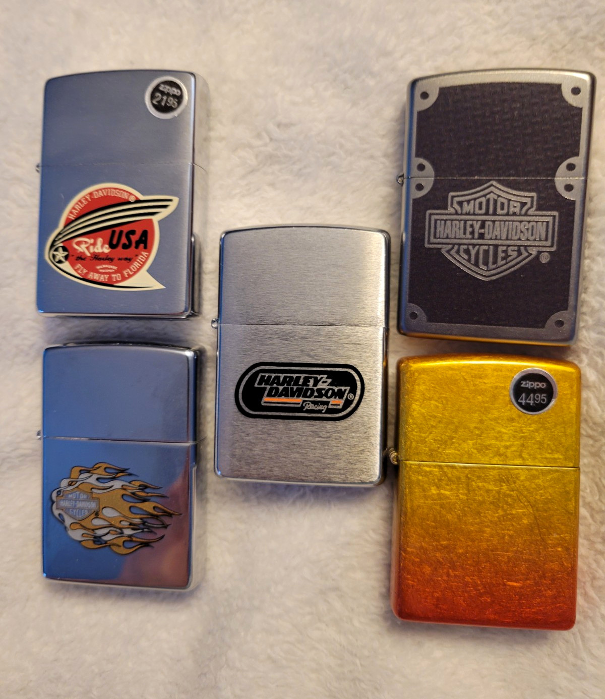 5 Unused Zippo Lighters 5 Unused Zippo Lighters