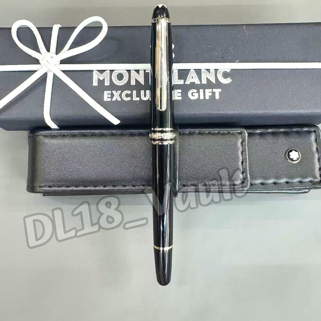 MONTBLANC Meisterstück 163 Black Fountain Pen Luxury Collectible w/ Pouch & Box MONTBLANC Meisterstück 163 Black Fountain Pen Luxury Collectible w/ Pouch & Box